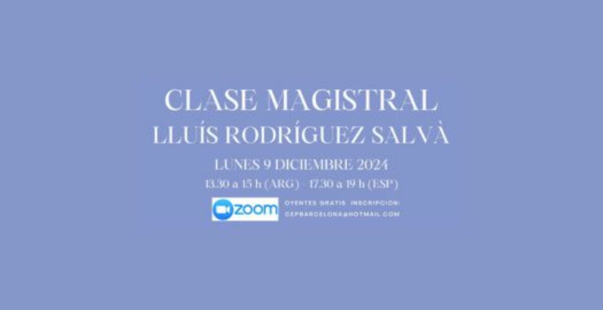 LLUÍS RODRÍGUEZ SALVÀ / CLASE MAGISTRAL / PROKOFIEV SONATA 1